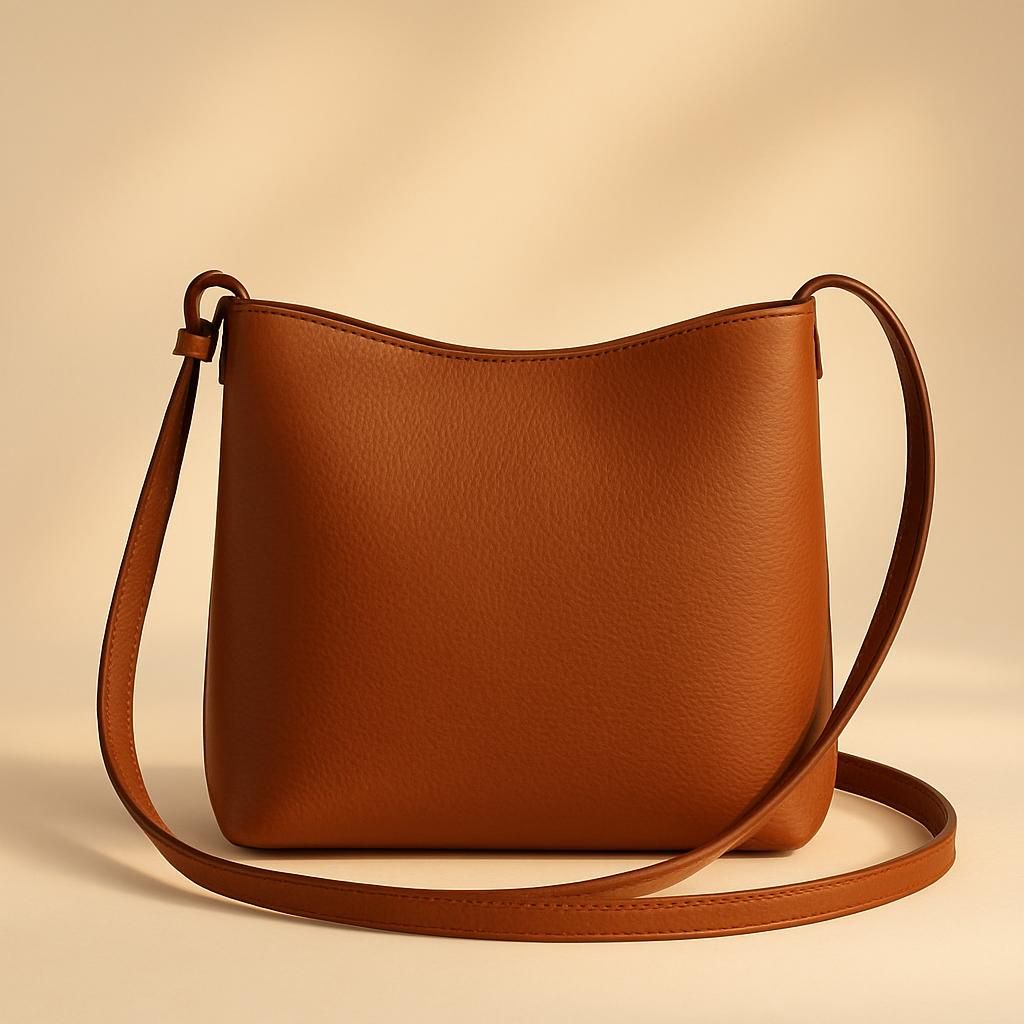 AI-generated illustration of Italian Leather Crossbody Bag
