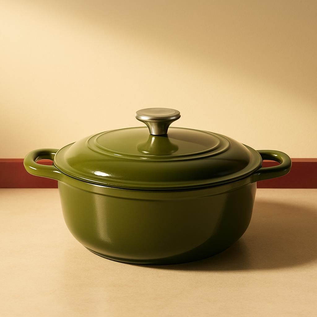 AI-generated illustration of Signature Enameled Cast Iron Sauteuse